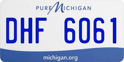 MI license plate DHF6061