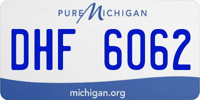 MI license plate DHF6062