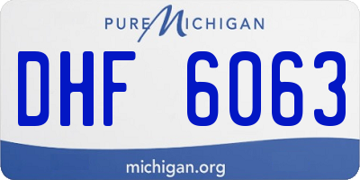 MI license plate DHF6063