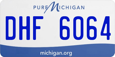 MI license plate DHF6064