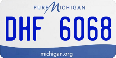 MI license plate DHF6068