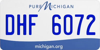 MI license plate DHF6072