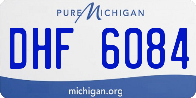 MI license plate DHF6084