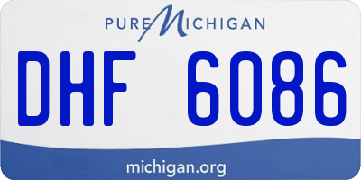 MI license plate DHF6086