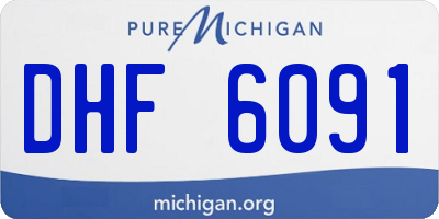 MI license plate DHF6091