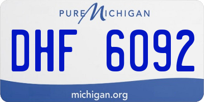 MI license plate DHF6092