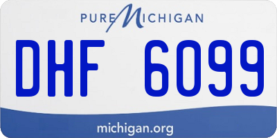 MI license plate DHF6099