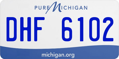 MI license plate DHF6102