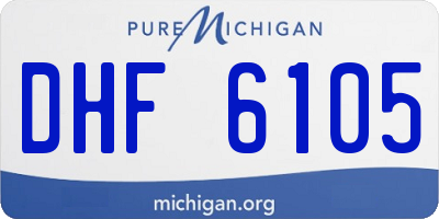 MI license plate DHF6105