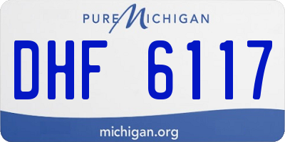 MI license plate DHF6117
