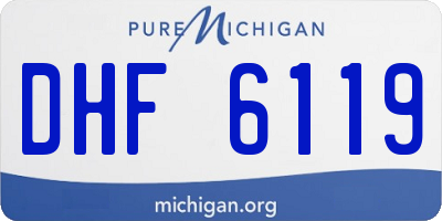 MI license plate DHF6119