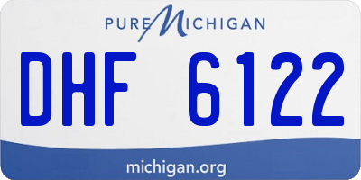 MI license plate DHF6122