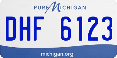 MI license plate DHF6123