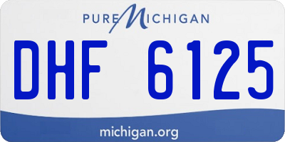 MI license plate DHF6125
