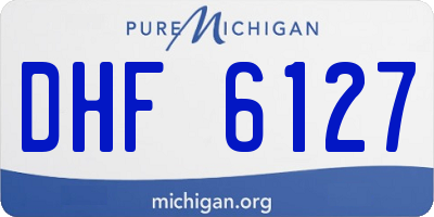 MI license plate DHF6127
