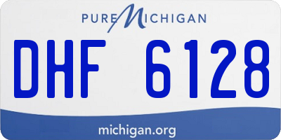 MI license plate DHF6128