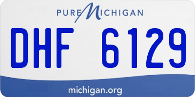 MI license plate DHF6129