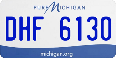 MI license plate DHF6130