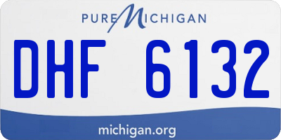 MI license plate DHF6132