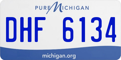 MI license plate DHF6134