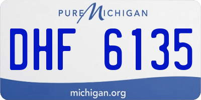 MI license plate DHF6135