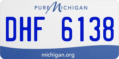 MI license plate DHF6138