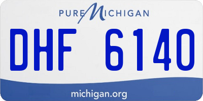 MI license plate DHF6140