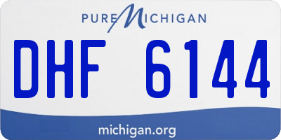 MI license plate DHF6144