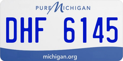 MI license plate DHF6145