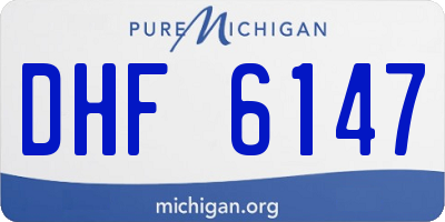 MI license plate DHF6147