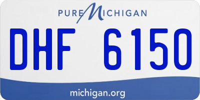 MI license plate DHF6150