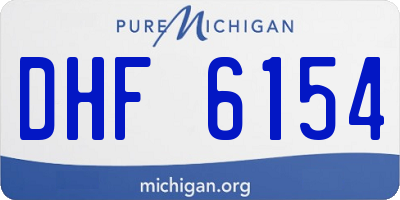 MI license plate DHF6154
