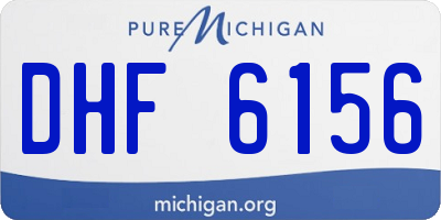 MI license plate DHF6156