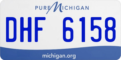 MI license plate DHF6158