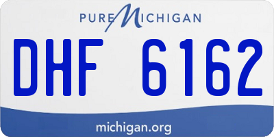 MI license plate DHF6162