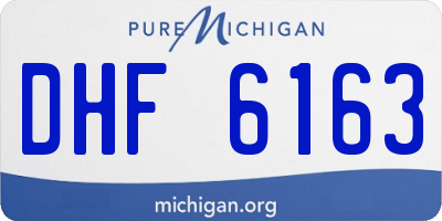 MI license plate DHF6163