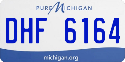 MI license plate DHF6164
