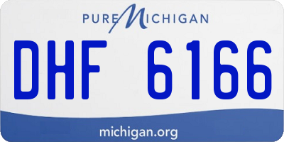 MI license plate DHF6166