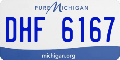 MI license plate DHF6167