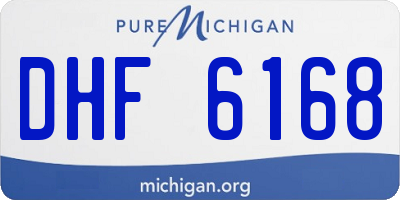 MI license plate DHF6168