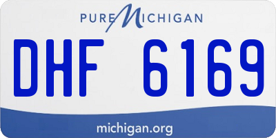 MI license plate DHF6169