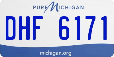 MI license plate DHF6171