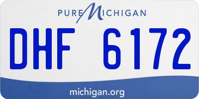 MI license plate DHF6172