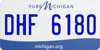MI license plate DHF6180