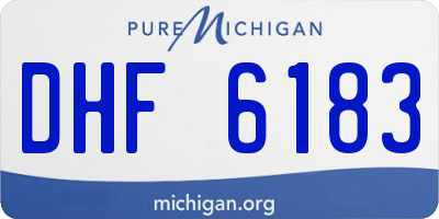 MI license plate DHF6183