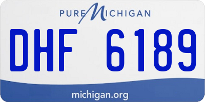 MI license plate DHF6189