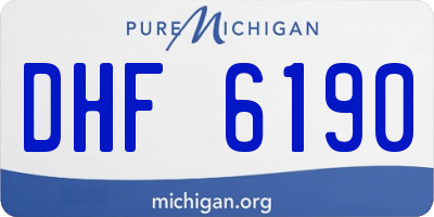 MI license plate DHF6190