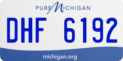 MI license plate DHF6192