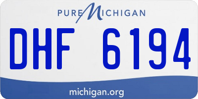 MI license plate DHF6194