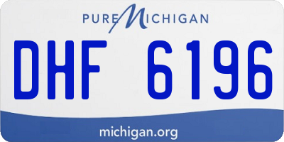 MI license plate DHF6196